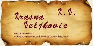 Krasna Veljković vizit kartica